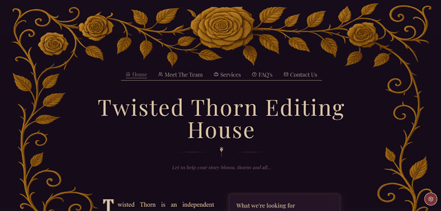 screenshot of the project homepage